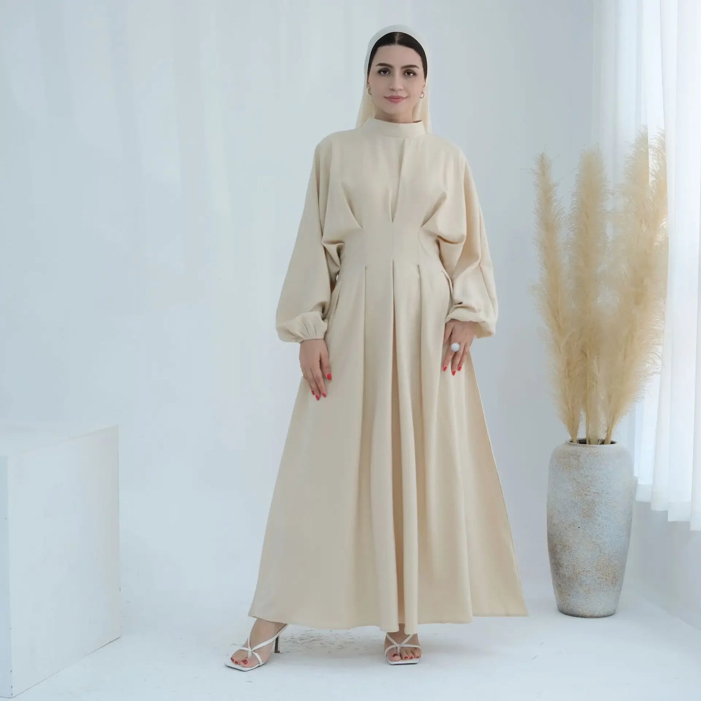 Muslim Modest Dress Kaftan Prayer abaya Ramadan Linen Abaya Dubai Turkey Islam Clothes Women Kebaya Robe Arabe Femme Musulmane.