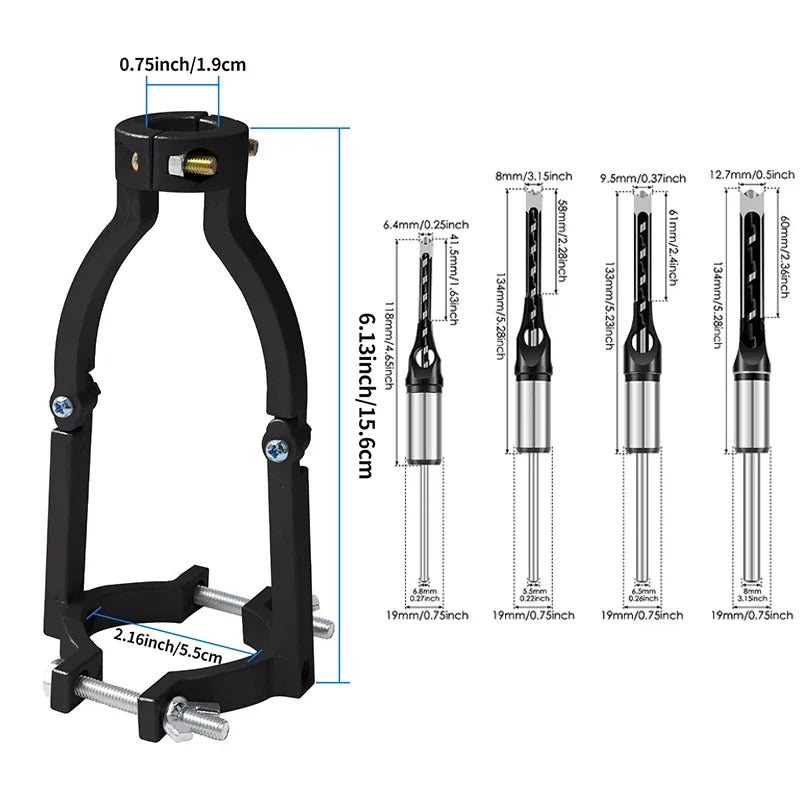 Quadratische Loch Bohrer Adapter Bohrer Befestigungs Halterung Professionelle Befestigung Joint Mortiser Bit für Holzbearbeitung Werkzeuge