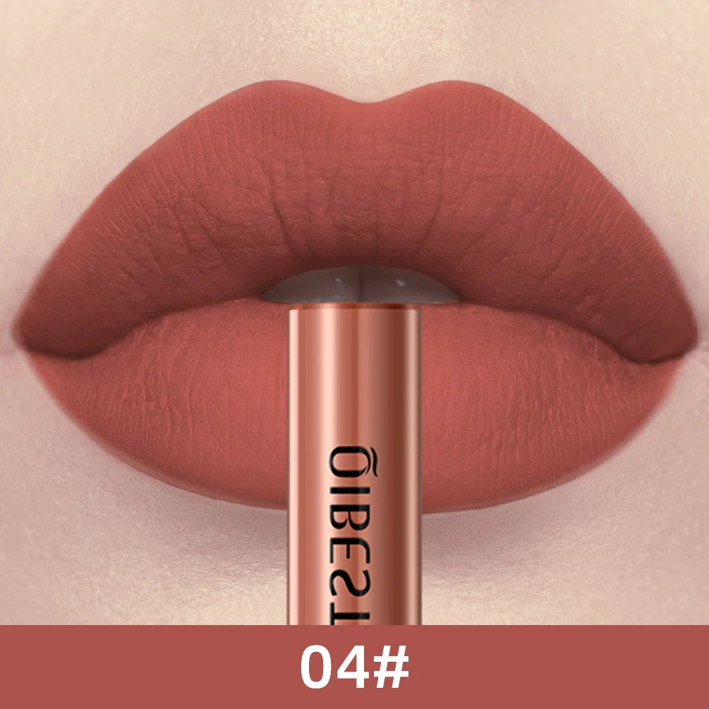 QIBEST Matte Liquid Lipstick Waterproof Long Lasting Lip Gloss Velvet Mate Nude Red Tint Tube Lipsticks Lipgloss Makeup Cosmetic