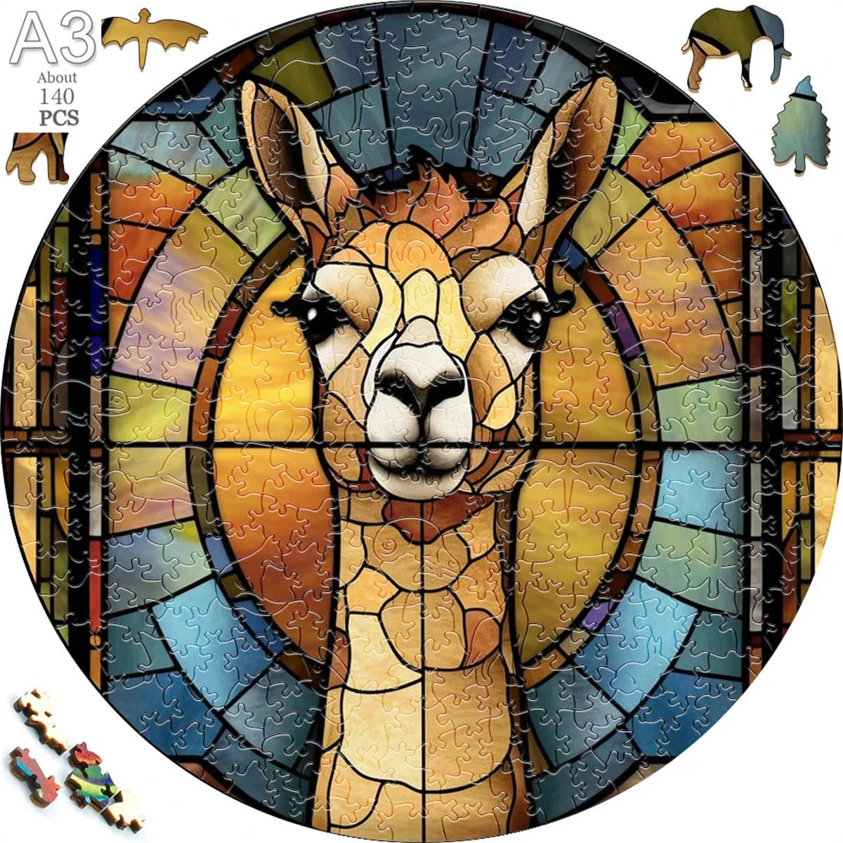 Cat Exclusive Design Intelligent Jigsaws Animal Puzzle Wood Irregular Elephant  Animal Wooden Puzzle for Adult Kids