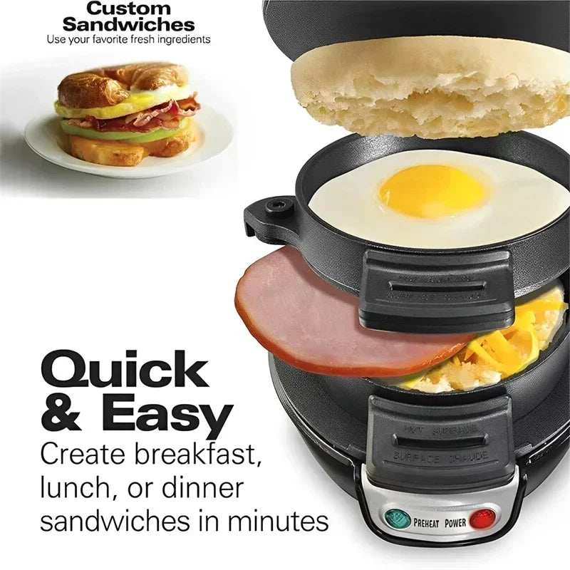 Multifunctional breakfast maker Mini Burger Sandwich Maker Machine 110V 220V Home Kitchen Electric Burger Maker Machine.