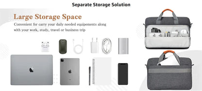 Laptop Computer Shoulder Bag Handbag Waterproof Briefcase Man Women 13 14 15.6 16 17 inch Bags for Macbook Air Samsung Accessory.