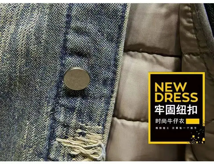 Spring Autumn New American Denim Coats Set Classic  retro Cowboy Jeans Trendy Two-Piece Sets Versatile Outerwear Casual Jacket.