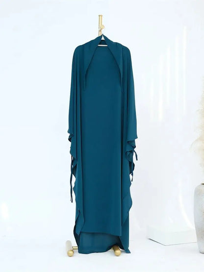 Ramadan Eid Khimar Abaya Dubai Turkey Islam Muslim Maxi Hijab Dress Nida Prayer Clothes For Women Kebaya Robe Femme Musulmane