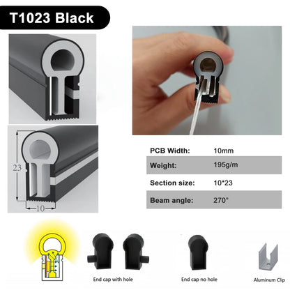 Silicone Neon Tube IP67 Waterproof Flexible Soft Silica Gel Sign 1m 2m 3m 4m 5m For WS2811 WS2812B 5050 2835 COB LED Strip Light.