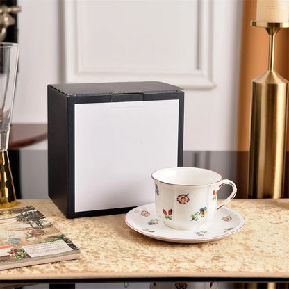 German Small Flower Ceramic Tableware European Pastoral Salad Bowl Plate Household Afternoon Tea Coffee Cup Saucer Teapot.