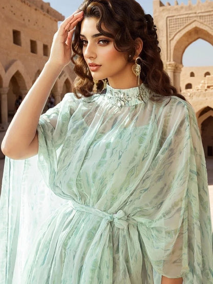 Chiffon 2 Piece Abaya Damen Dubai Muslim Evening African Dresses For Women Set Islam Clothing Kebaya Kaftan Robe Musulmane Femme.