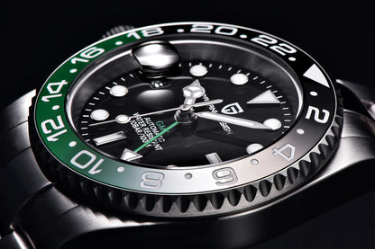 PAGANI DESIGN 40MM Ceramic GMT Automatic Watch Men's Mechanical Watch Sapphire Glass 100m Waterproof Men's Mechanical Watch.