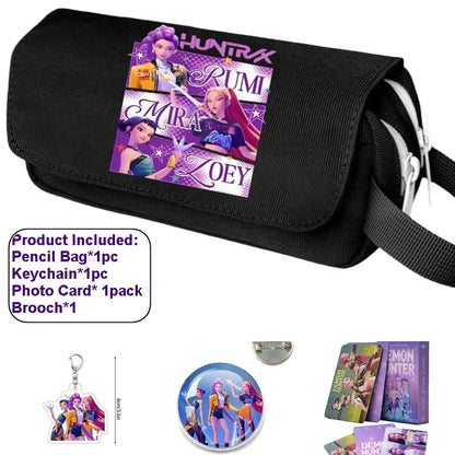 Kpop Demon Hunter Federmäppchen Cartoon Huntrix Federmäppchen Student Stiftetui Schule Schreibwaren Box