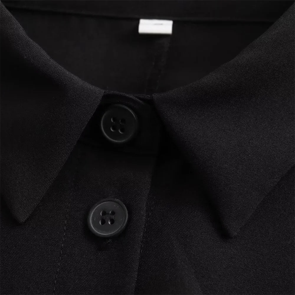 Msnoloa 2024 sunmer neues Produkt Damenmode lässig Polo kragen kurz ärmel iges Hemd Stil Mini kleid.