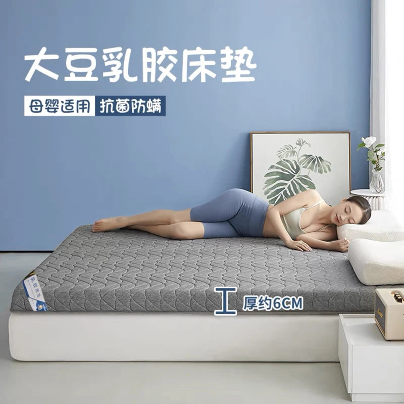 Matratze aus Sojabohnenfaser, Bodenmatte, faltbar, Tatami-Matte mit langsamer Rückfederung, 4/7 cm Dicke, King Twin, Queen-Size-Latex-Schwammbettprodukt