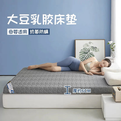 Matratze aus Sojabohnenfaser, Bodenmatte, faltbar, Tatami-Matte mit langsamer Rückfederung, 4/7 cm Dicke, King Twin, Queen-Size-Latex-Schwammbettprodukt