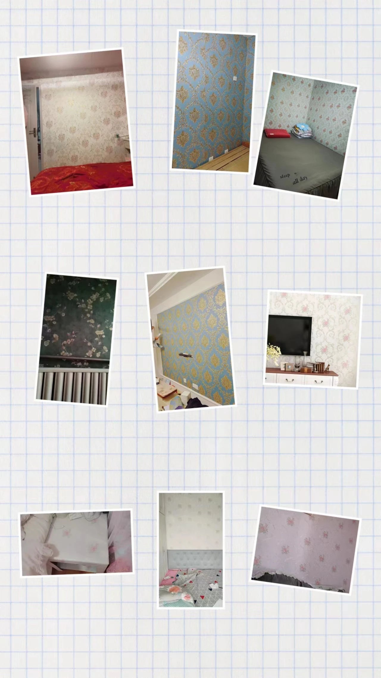 Blumentapete, selbstklebend, warm, für Mädchen, Schlafzimmer, 3D-Verdickung, Wanddekoration, Aufkleber, Wohnzimmer, Restaurant, Sofa, Hintergrund