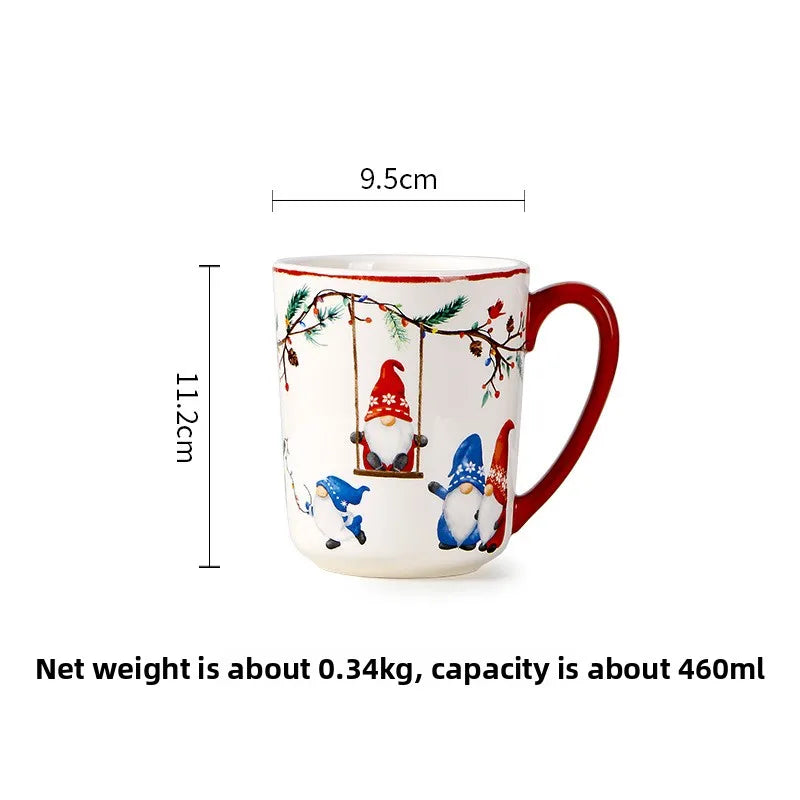 Goblin Series Ceramic Plate Large Dinner Plate Rectangle Tray Christmas Tableware Underglaze.