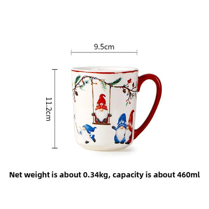 Goblin Series Ceramic Plate Large Dinner Plate Rectangle Tray Christmas Tableware Underglaze.