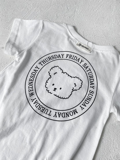0-2Y Sommer Baby Body Niedlichen Cartoon Gedruckt Einteiliges für Kleinkinder Mädchen und Jungen Baby Kleidung Kleinkind Kurzarm Overall