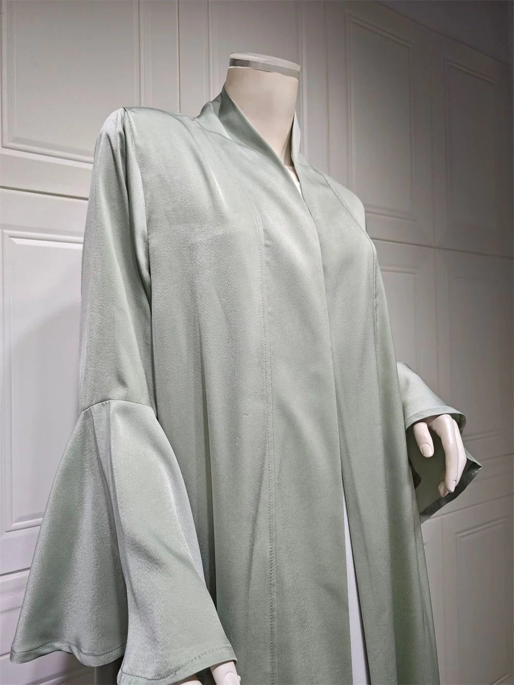 Siskakia Muslim Open Kimono Abaya For Moroccan Women Fashion Ruffle Sleeve Arab Dubai Clothing Jalabiyat Turkey Soft Gulf Robe