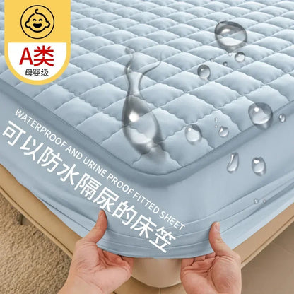 2025 New Thickening Quilted Waterproof Mattress Skin-friendly Slow rebound Cushion Anti-wrinkle Single double size Fitted Mat