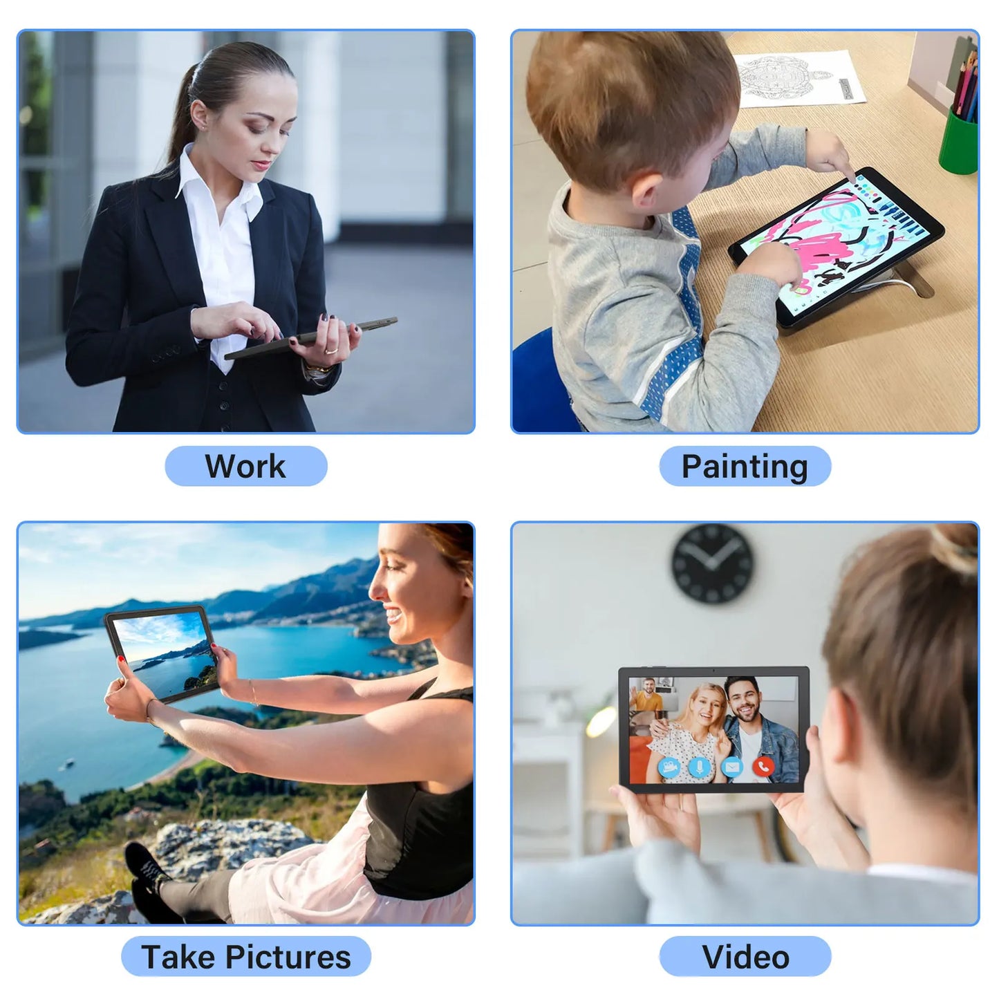 ANRY 2025 Android 15 IPS Display 10.1 Inch 8GB(4+4 Expand) RAM+64GB ROM Tablet 5000Mah Dual Camera 5GWifi A523 Octa-core Tablets.