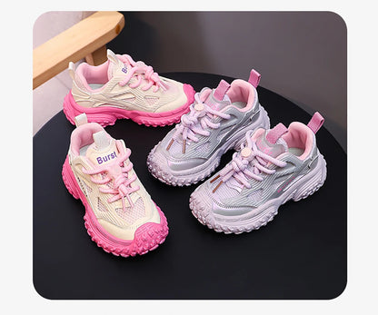 2025 Autumn Sport Shoes For Children PU Leather Waterproof Kid's Sneakers Anti-slippery Breathable Boy's Girl's Running Shoes.