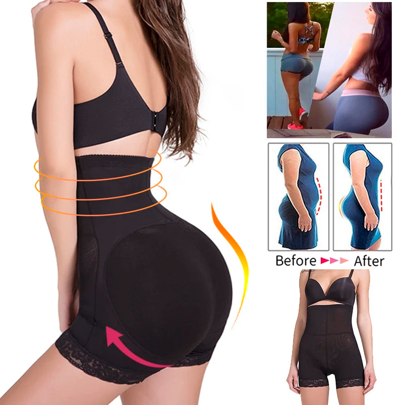High Waisted Shaper Waist Trainer Butt Lifter with Padded Control Panties Slimming Underwear Tummy Shapers Corset Shapewear