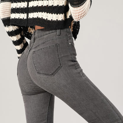 Fashion Women's Slim Skinny Jeans Comfortable Stretch Casual Solid Colours Pencil Pants Female Black Denim Trousers.