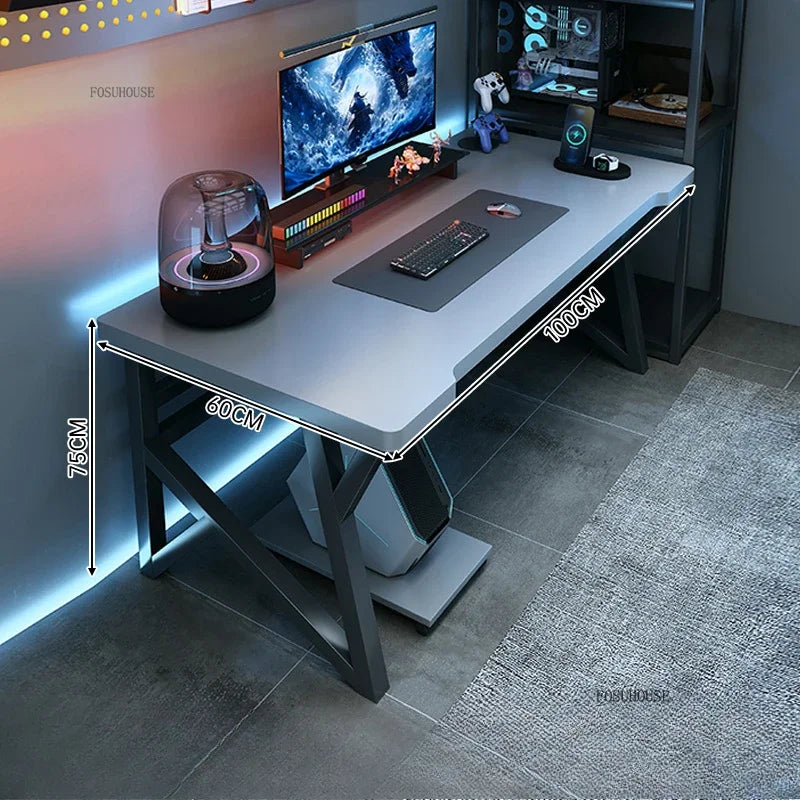 Moderne Doppel Computer Schreibtische Hause Desktop E-sport Gaming Tisch Schlafzimmer Einfache Schreibtisch Student Studie Tische Büro Möbel EE
