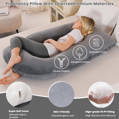 Pregnancy Pillows for Sleeping, J Shaped Full Body Maternity Pillow, Pregnancy Pillow for Women, Full Body Pillows for Sleeping.