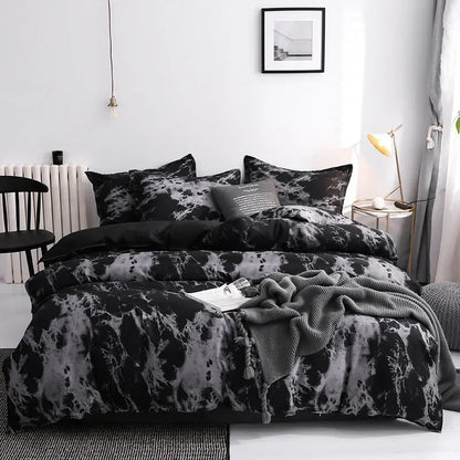 3pcs Couple Duvet Cover with Pillow Case Nordic Comforter Bedding Set Quilt Cover Queen/King Double or Single Bed.