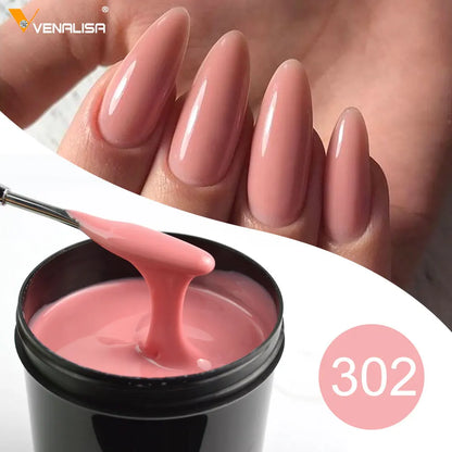Venalisa Brand 225g Extension French Acrylic Gel Soak Off LED Camouflage Color Hard Jelly Fast Dry Nail Building Extend Gum Gel.