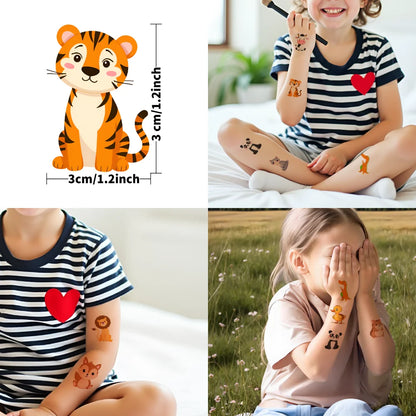54 stücke Temporäre Tattoo Drachen Cartoon Panda Pfau Wasserdicht langlebige Körper Aufkleber Chamäleon Für Arme Wangen Mädchen.