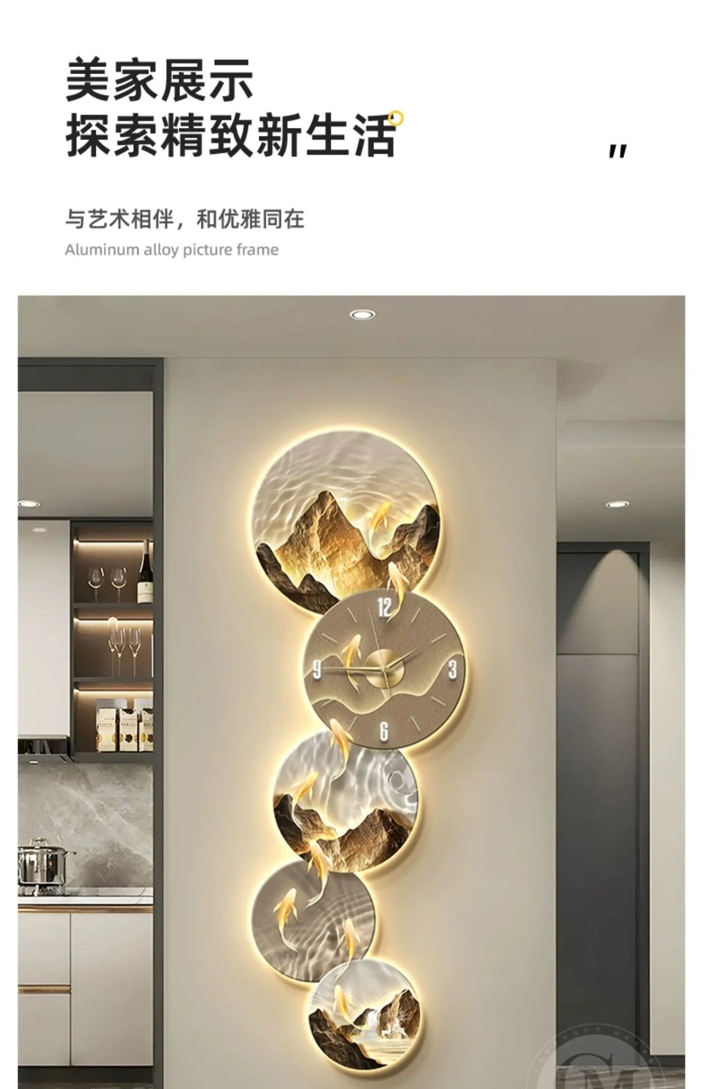 Stille Led Wanduhren Kunst Wandbild Große Innen Wohnzimmer Luxus Wand Uhr Ästhetische Orologio Da Parete Hause Dekoration