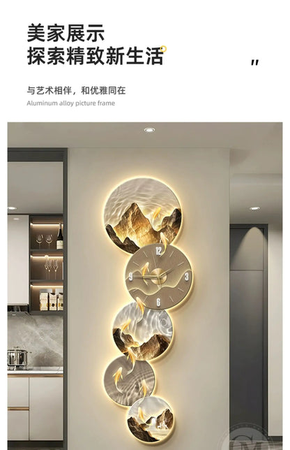 Stille Led Wanduhren Kunst Wandbild Große Innen Wohnzimmer Luxus Wand Uhr Ästhetische Orologio Da Parete Hause Dekoration