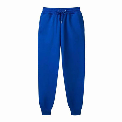 Mens Casual Pants Autumn Winter Fleece Sweatpants Men Running Jogger Sports Gym Trousers Fashion Solid Color Workout Long Pants.
