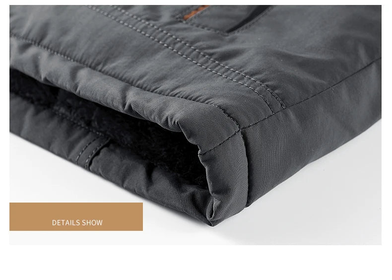 Thick Coat Winter Outdoor Running Sports Windproof Warm Fleece Hooded Cargo Jacket Men Removable Hood Thick Warm Fleece Jacket