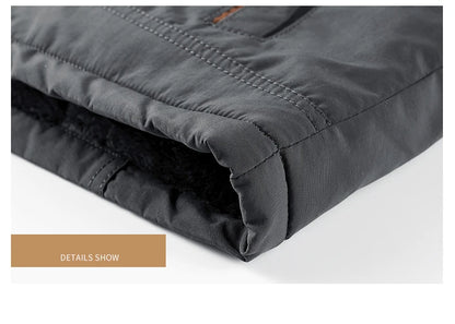 Thick Coat Winter Outdoor Running Sports Windproof Warm Fleece Hooded Cargo Jacket Men Removable Hood Thick Warm Fleece Jacket