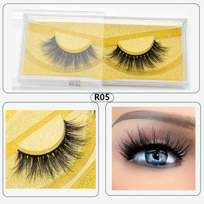 Mink Eyelashes Hand Made Crisscross False Eyelashes Cruelty Free Dramatic 3D Mink Lashes Long Lasting Faux Cils for Makeup Tools