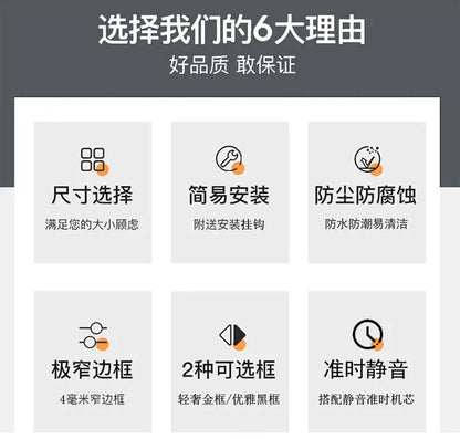 Wanduhr, Wohnzimmer mit Kalender, Zuhause, modisch, einfach, modern, Wanduhr, 2023, neuer Stil, stumm, Licht, Luxus