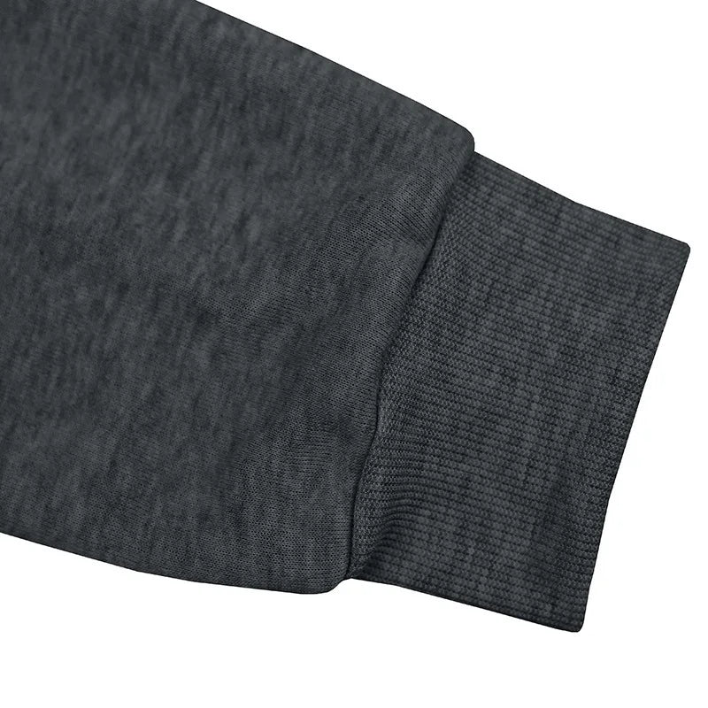 Pullover Hoodie Set Reißverschluss Multi-Pocket Pullover Herren Sport Casual Top Zweiteiliges Set.