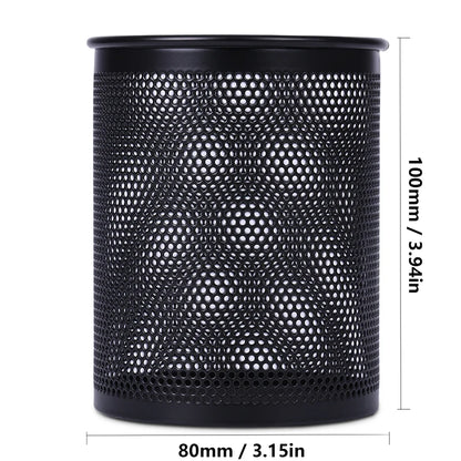 Deli Bleistifthalter für Büro, Schreibtisch, Metallgeflecht, quadratisch, rund, für Stifte, Topf, Tasse, Behälter, Organizer, langlebiges Federmäppchen.