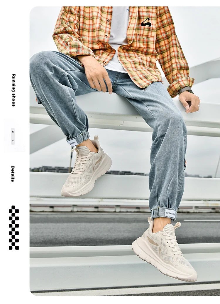 Men's Running Shoes Marathon Breathable Lightweight Women's Comfortable Casual Athletic Nonskid Walking Sports Sneakers.