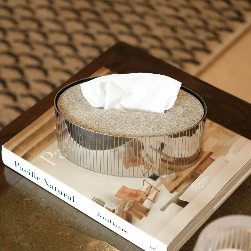 Horsehair Tissue Box Modern Living Room Desktop Tissue Storage Nordic Restaurant Napkin Boxes Home Decoration Accessories.