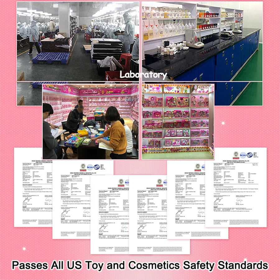 Princess Make Up Box Play House Toy Girls, Eye Shadow Makeup Cosmetics Handbag, Birthday Christmas Gift for Kids Party Cosplay.