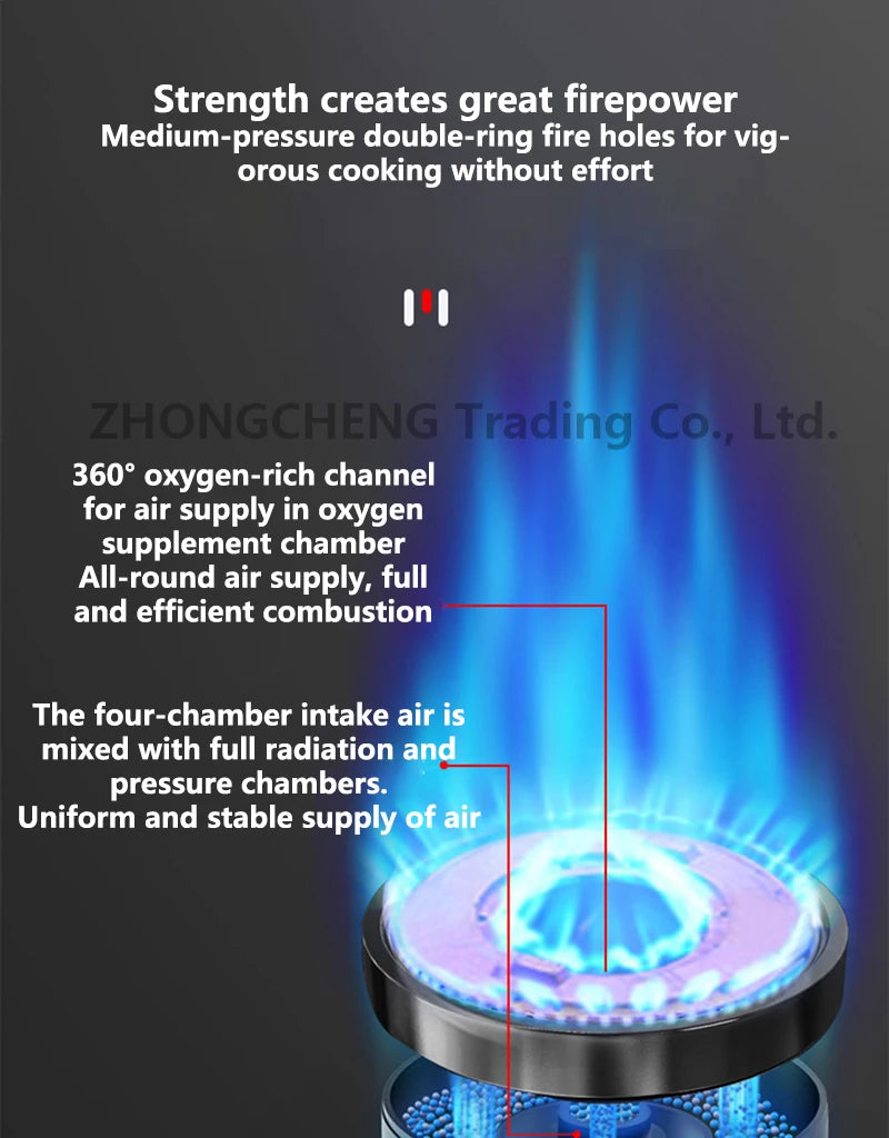 Furious Fire Stove Commercial Single Stove Liquefied Gas Stove Stir-frying High pressure stove stainless steel desktop gas stove.