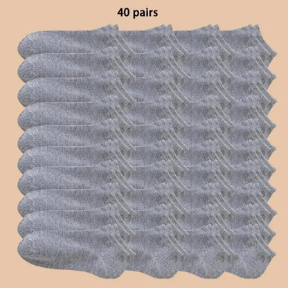 Unisex Casual Plain Color Boat Socks Thin Breathable Comfy Anti Odor Sweat-absorbing Ankle Socks For Men Women black,white,gray.