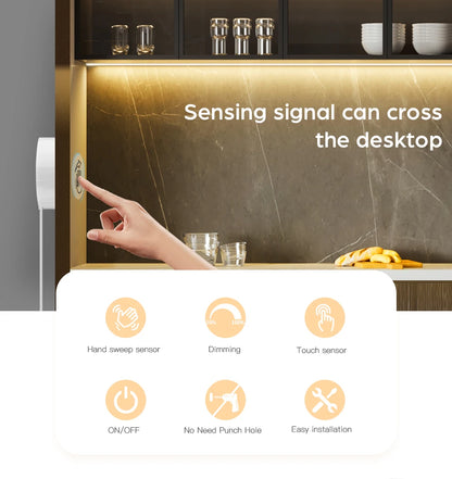 24V 10m Touch Dimmer und Hand Sweep Sensor Schalter Cob LED Streifen Licht 120leds/m LED Band Band linear dimmbar für Raum dekoration.