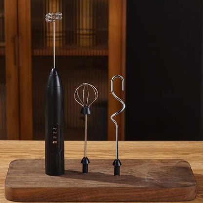 2-in-1 multi-function USB Rechargeable Electric Egg Beater Baking Mixer Milk Frother Kitchen Gadgets Coffee Stirrer Tools Dining