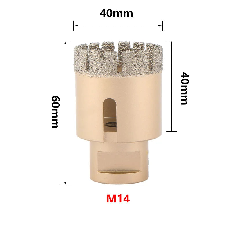 6mm-120mm M14 Gewinde Gelötete Diamantkernbohrer Lochsäge Keramikfliesen Granit Marmor Lochöffner Werkzeuge Trockenbohrer