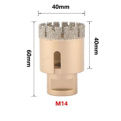 6mm-120mm M14 Gewinde Gelötete Diamantkernbohrer Lochsäge Keramikfliesen Granit Marmor Lochöffner Werkzeuge Trockenbohrer