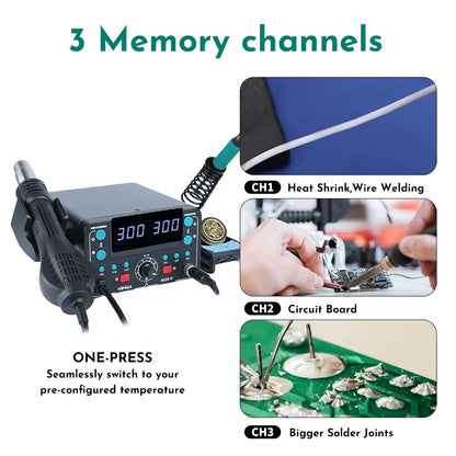 YIHUA T12 Lötkolben Station Kit Schnelle Heizung Schweißen Für SMD PCB Reparatur Werkzeuge Elektronische Auto-schlaf Hor Air rework Station
